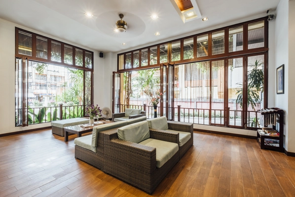 Living Room with Luxury Vinyl Plank Floors